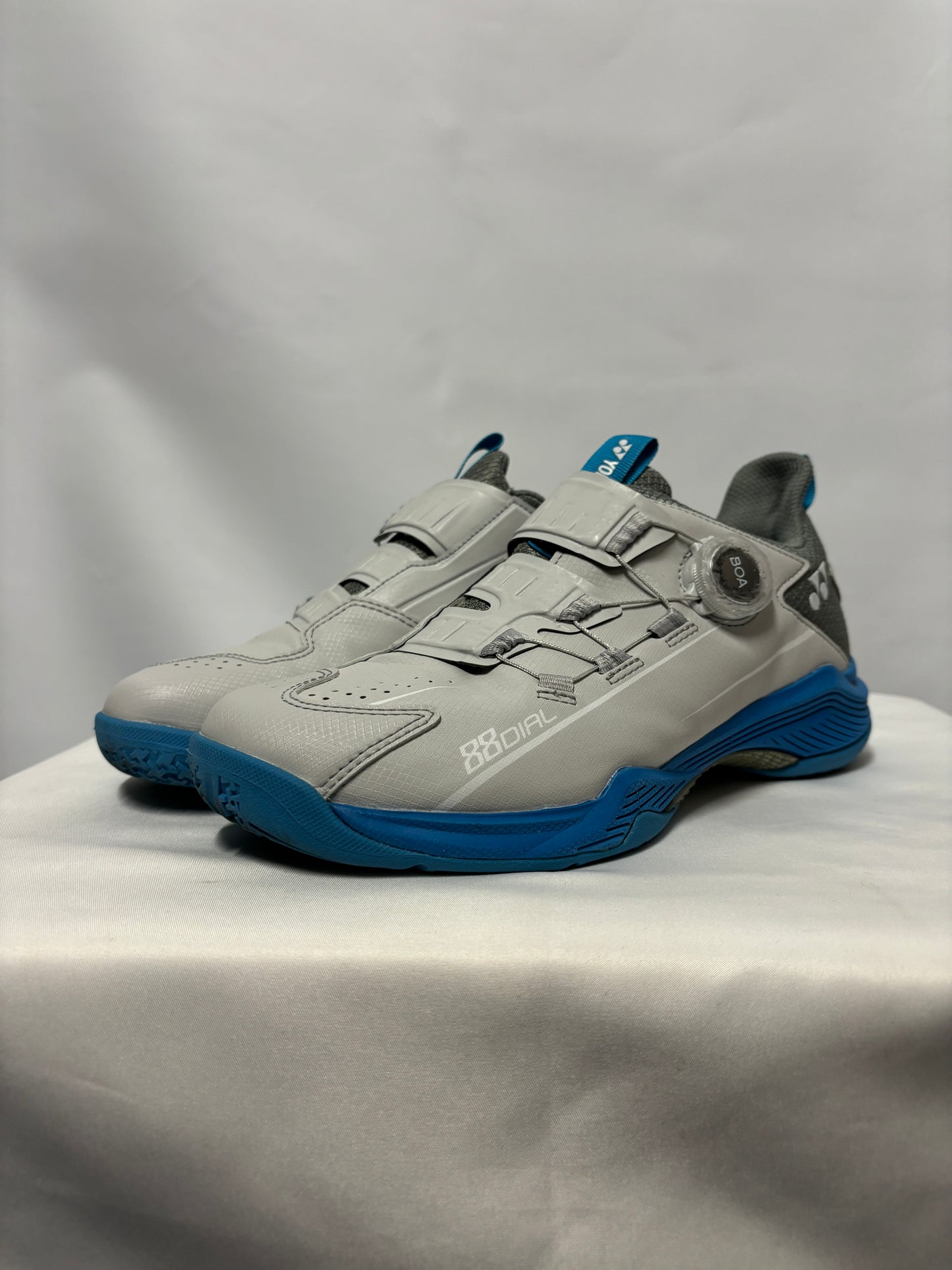 Yonex Grey and Blue 88 Dial BOA Lace System Trainers 5.5