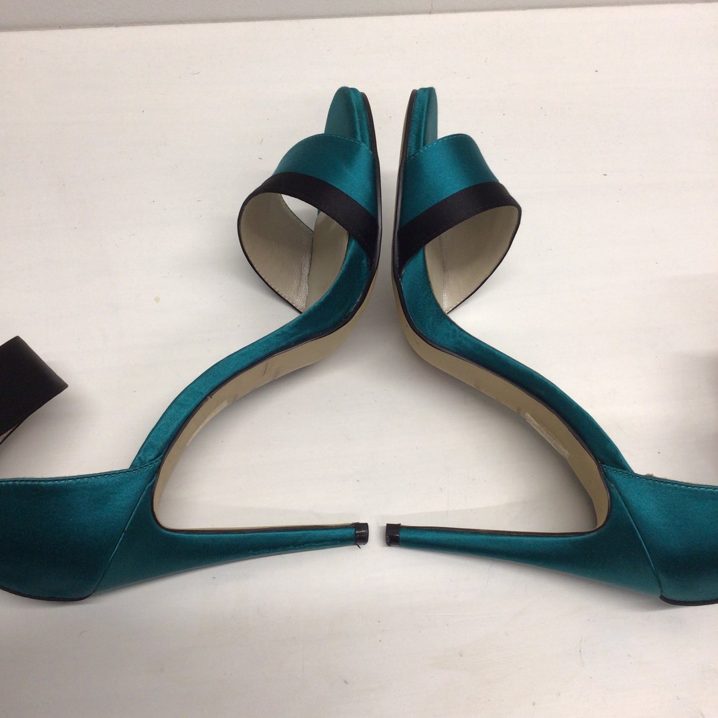 Karen Millen Teal Green & Black Stiletto Sandals Size EU 41 (UK 7)