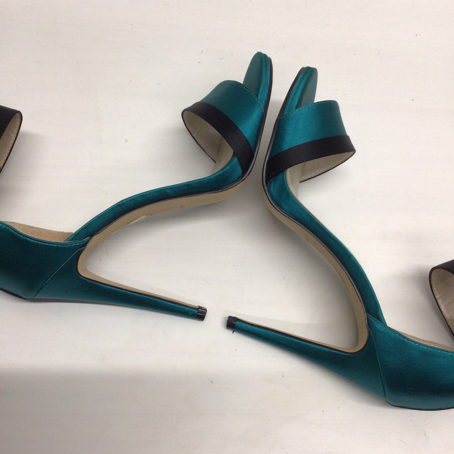 Karen Millen Teal Green & Black Stiletto Sandals Size EU 41 (UK 7)