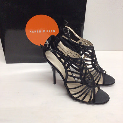 Karen Millen Black Lattice Stiletto Sandals Size EU 41 (7 UK)