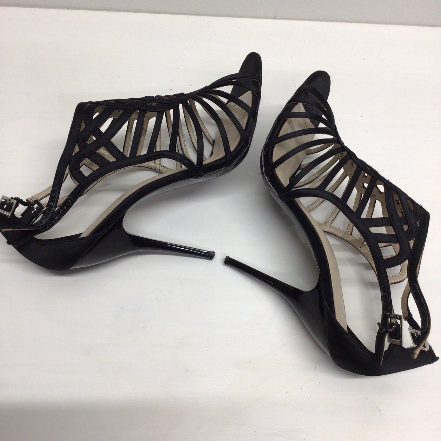 Karen Millen Black Lattice Stiletto Sandals Size EU 41 (7 UK)