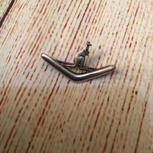 Vintage Australian Kangaroo Boomerang Pin Brooch
