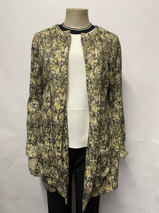 Seen Worn Kept by Anthropologie Black Cream and Beige Open Jacket Small