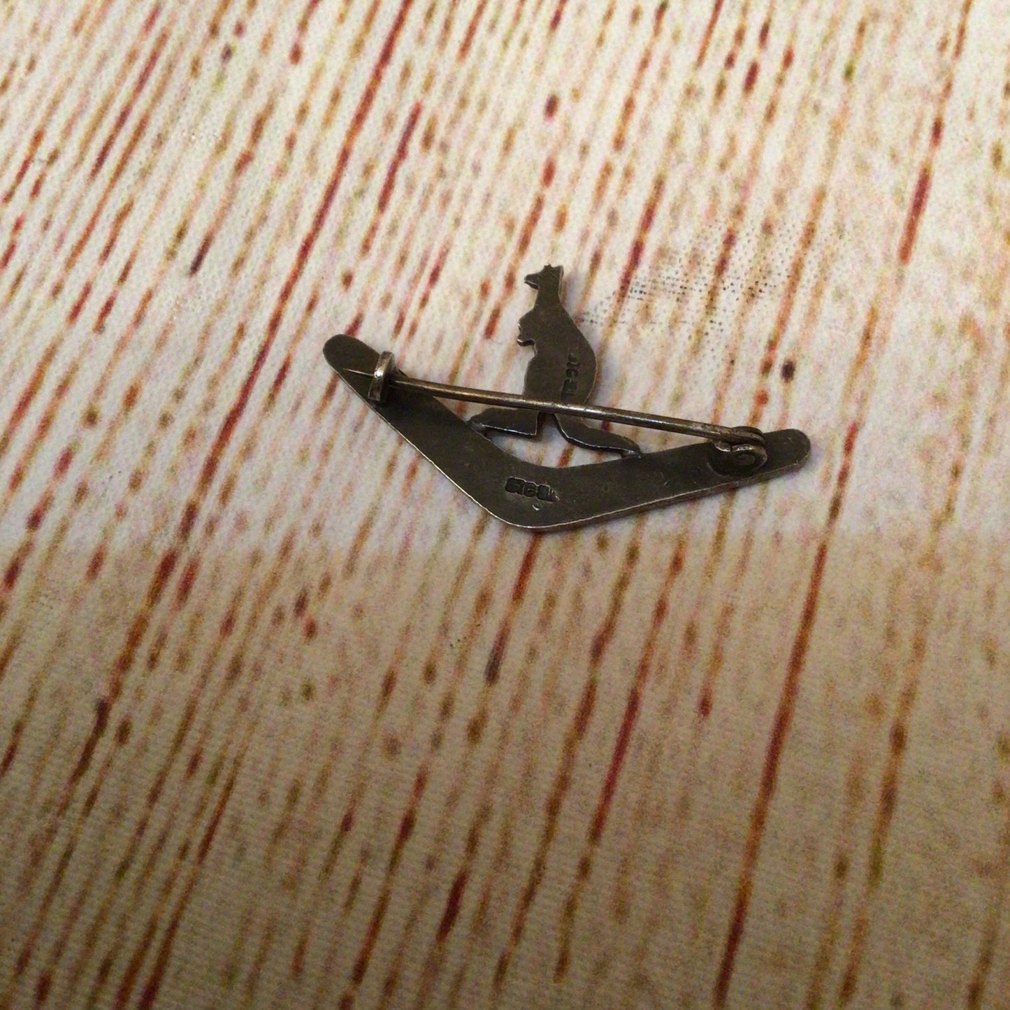 Vintage Australian Kangaroo Boomerang Pin Brooch