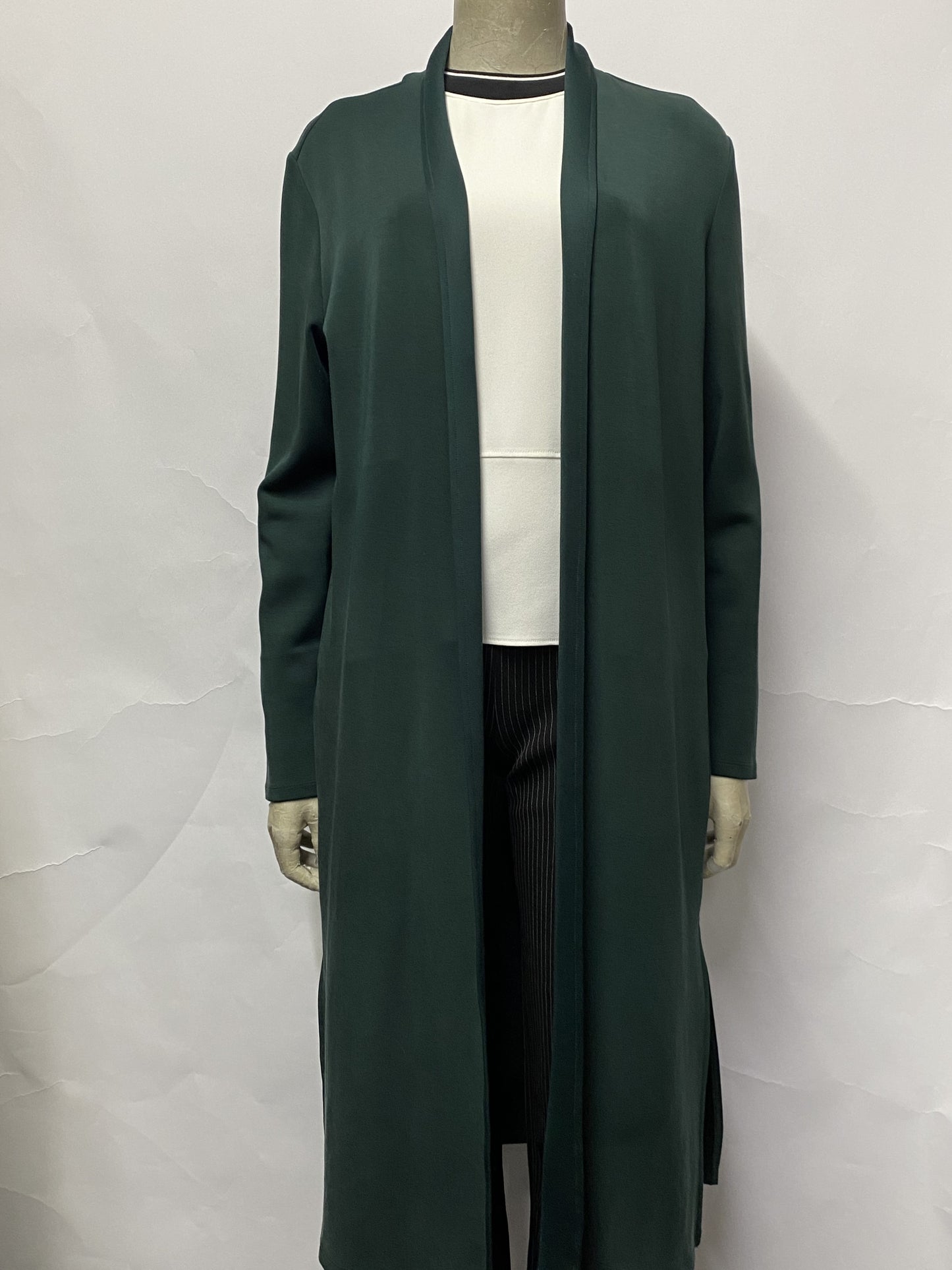 YAYA Green Duster Coat Medium