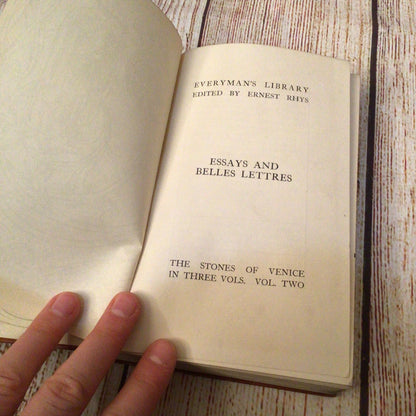 The Stones of Venice Vol. 1-3 The Foundations, Sea Stories, The Fall (Everyman's Library)