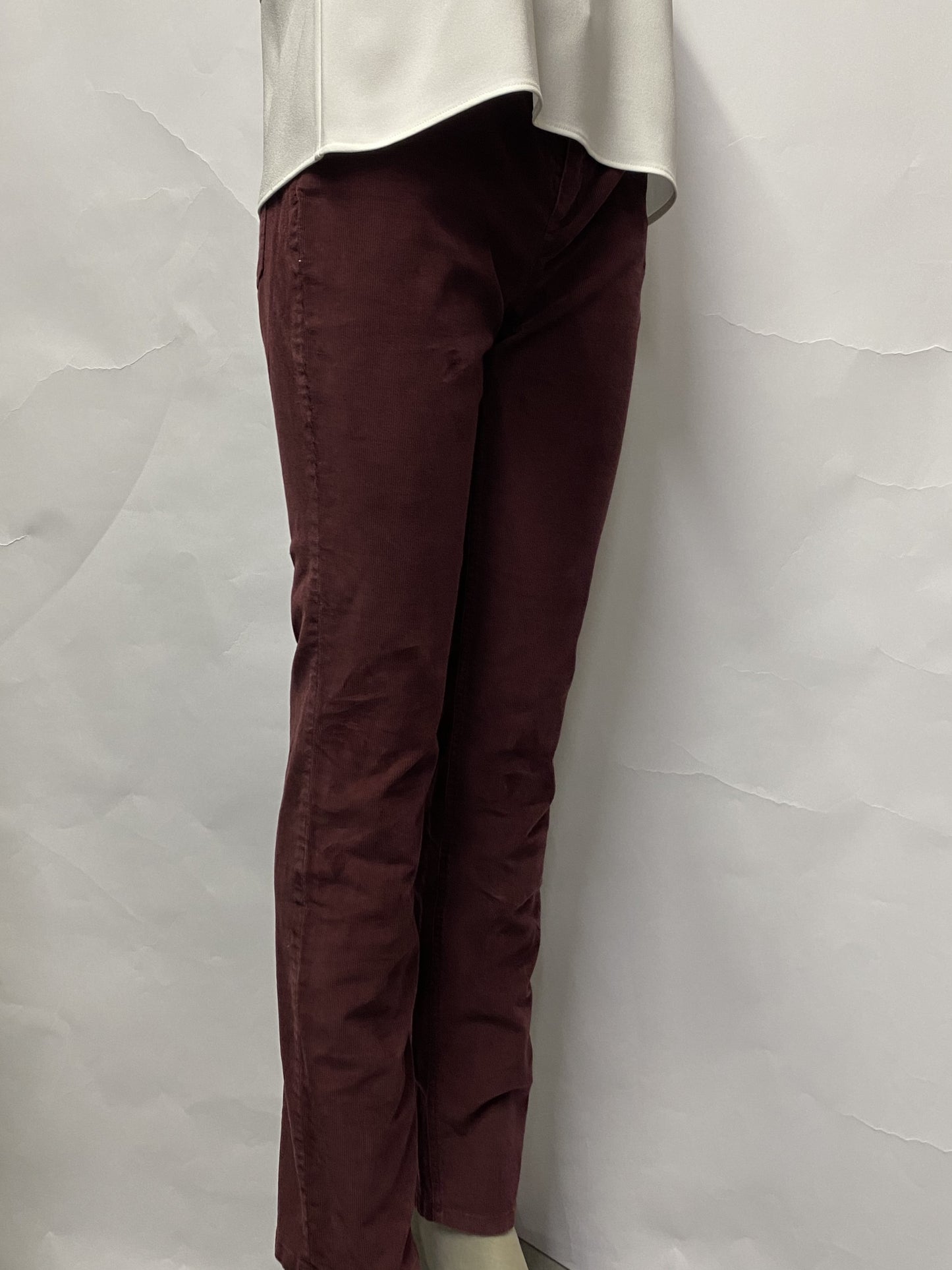 Boden Plum Corduroy Straight Leg Trousers 8