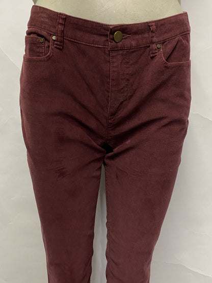 Boden Plum Corduroy Straight Leg Trousers 8