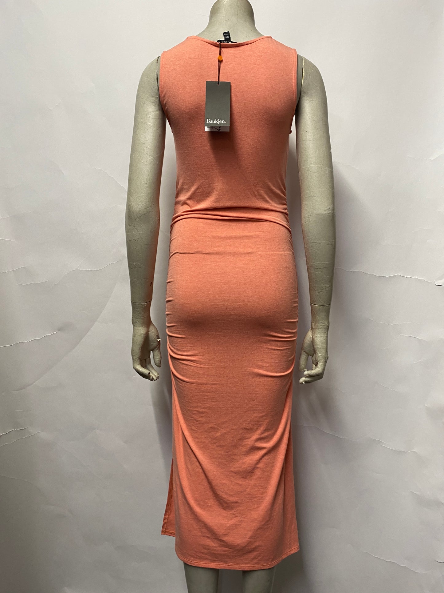 Baukjen Salmon Pink Ruched Dress 10 BNWT