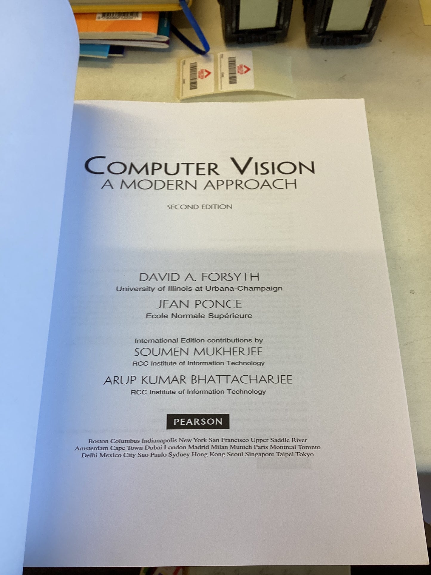Computer Vision A Modern Approach Second Edition Forsyth Pence