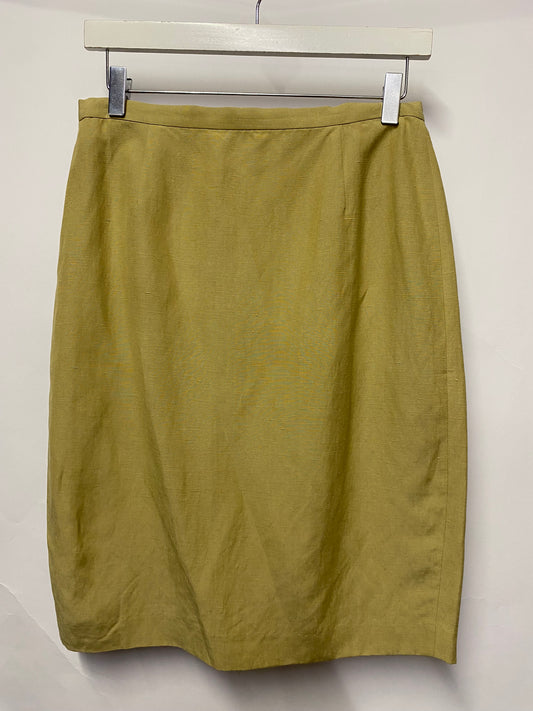 Episode Vintage Beige Silk Pencil Skirt 12