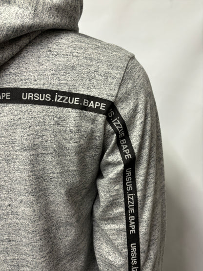 Ursus. Izzue. Bape Grey Cotton Pullover Hoodie Small