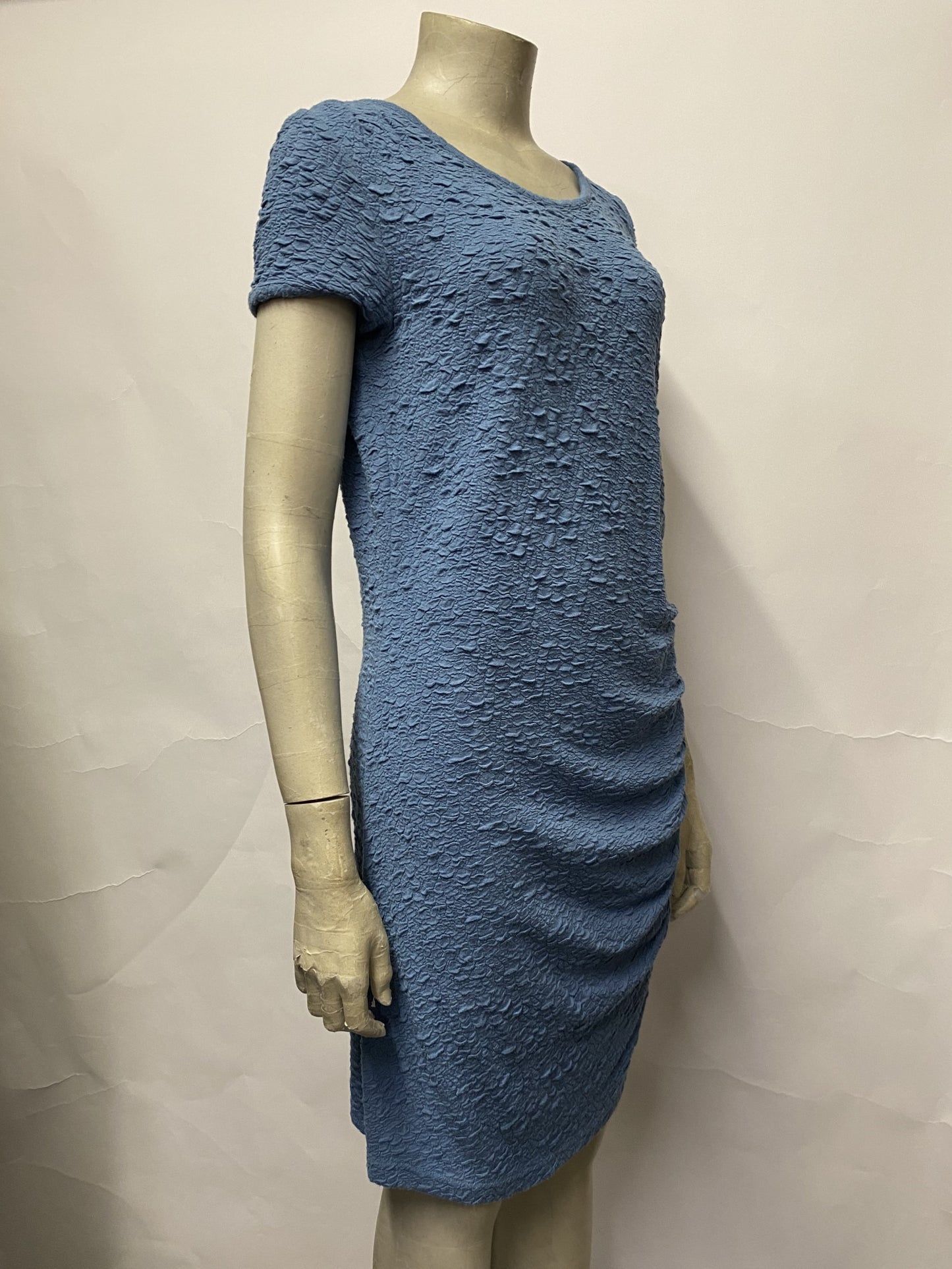 Hush Blue Textured T-Shirt Dress S/M