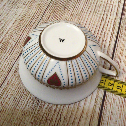 Wedgwood Harlequin Collection - Queen of Hearts Teacup & Saucer Set (in box)