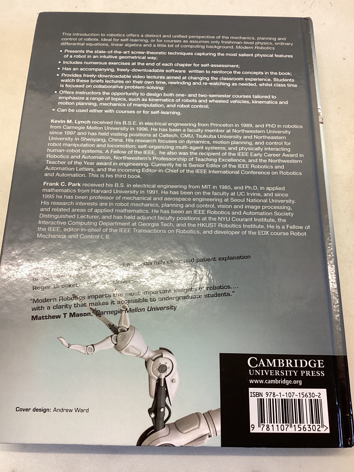 Modern Robotics Mechanics, Planning and Control Kevin M Lynch Frank C Park