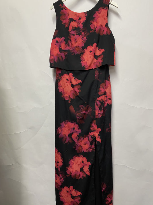 Phase Eight Black and Pink Floral Tiered Occasion Dress 10
