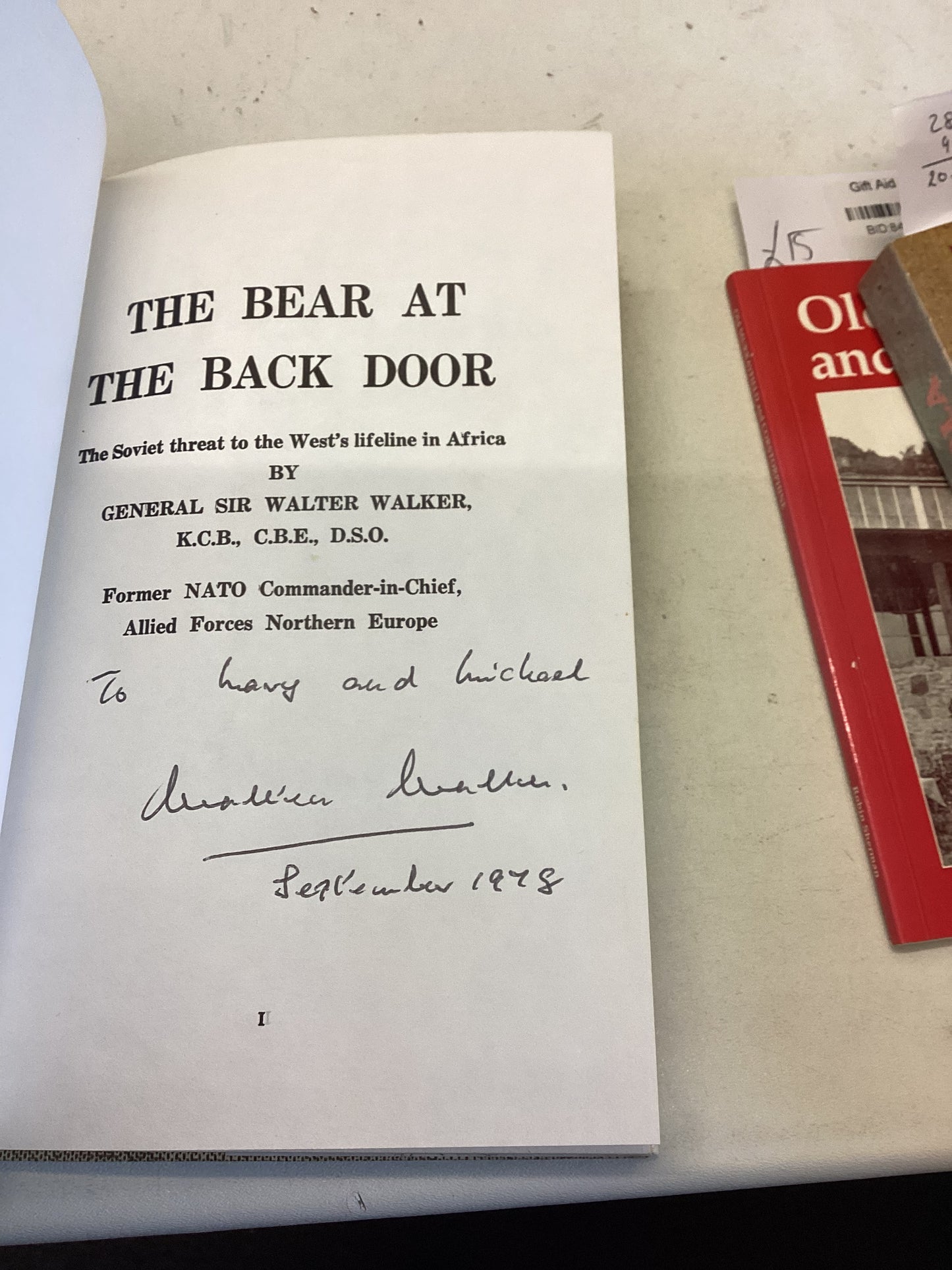 The Bear at the Back Door General Sir Walter Walker Signed