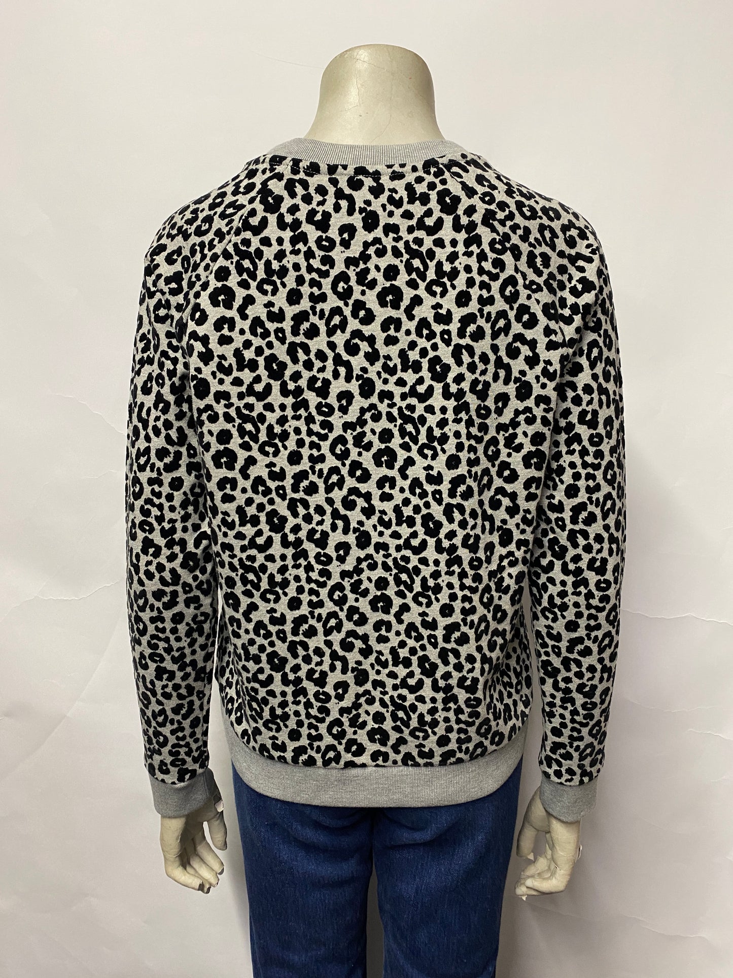 Whistles Grey Leopard Print Sweatshirt