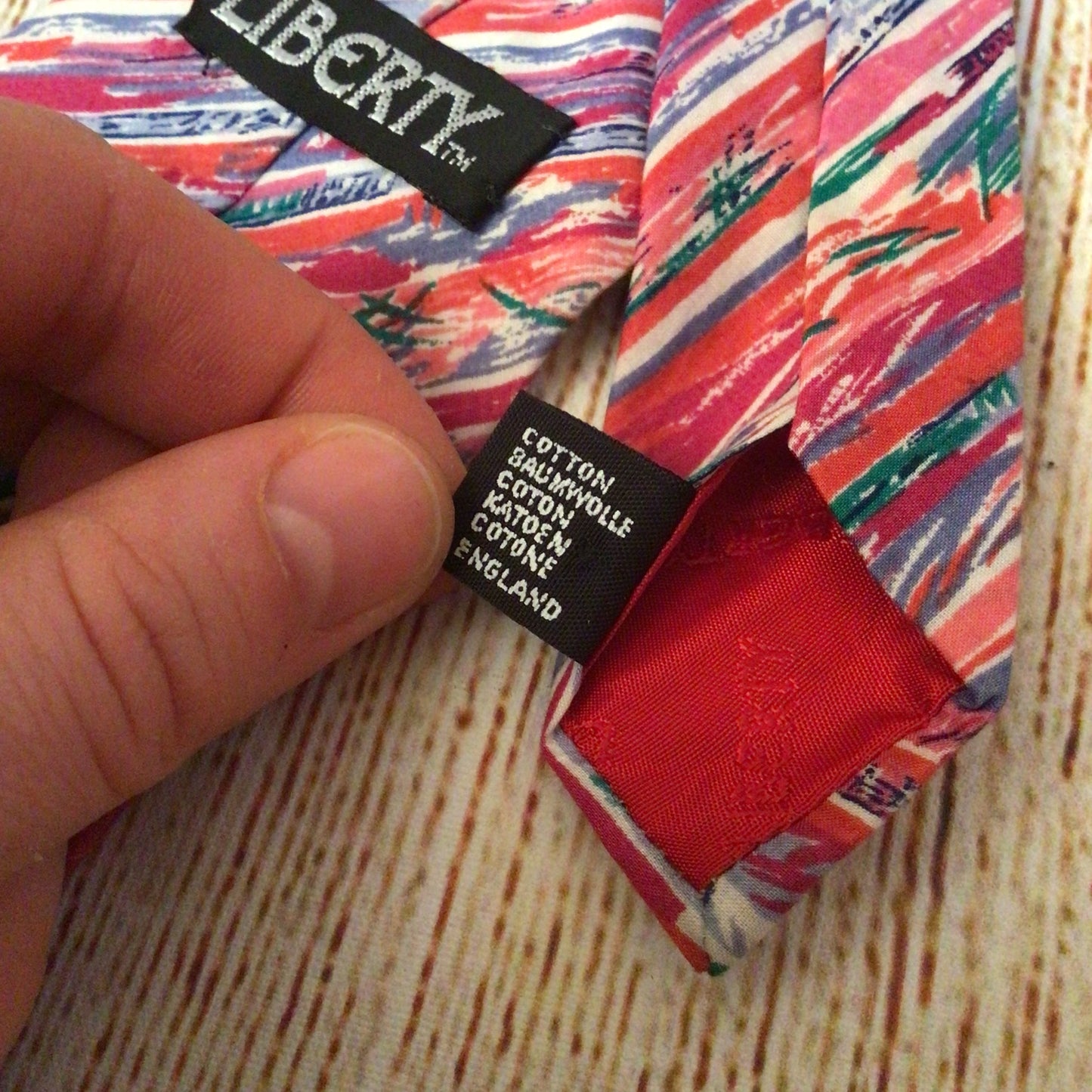Liberty of London Tana Lawn Cotton Red Pink Multi Tie