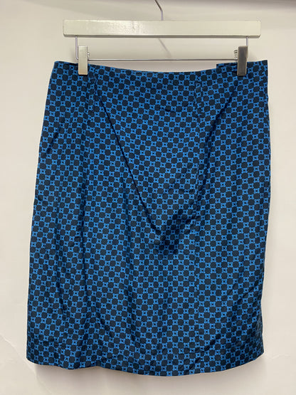 Farhi by Nicole Farhi Blue Silk Mini Skirt 10