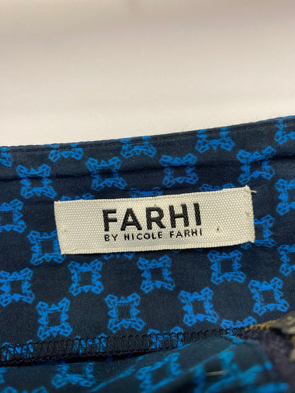 Farhi by Nicole Farhi Blue Silk Mini Skirt 10