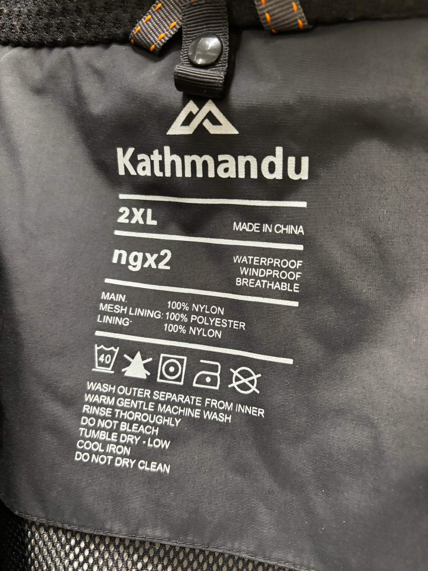 Kathmandu Black and Grey Three In One Ski Jacket 2XL