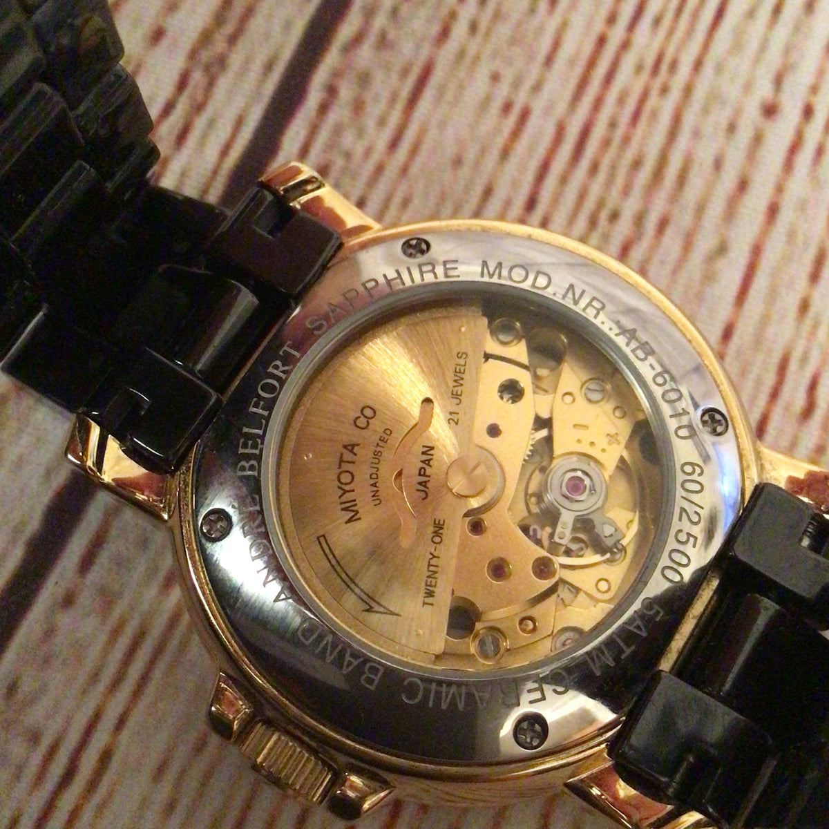 Andre Belfort Sapphire Black AB-6010 Automatic 21 Jewels Watch