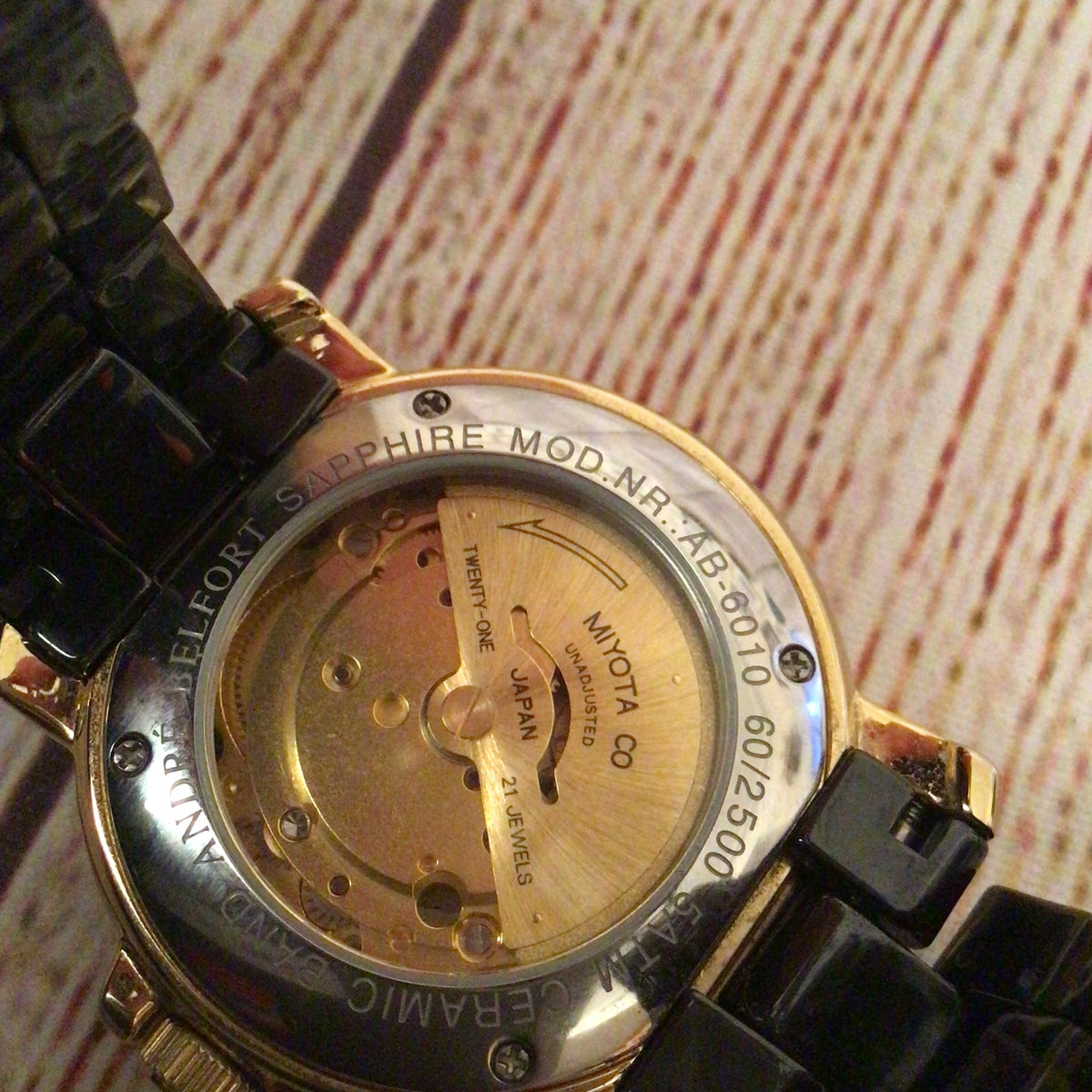 Andre Belfort Sapphire Black AB-6010 Automatic 21 Jewels Watch