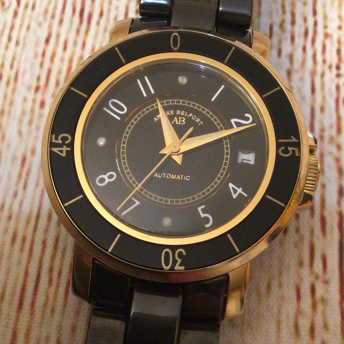Andre Belfort Sapphire Black AB-6010 Automatic 21 Jewels Watch