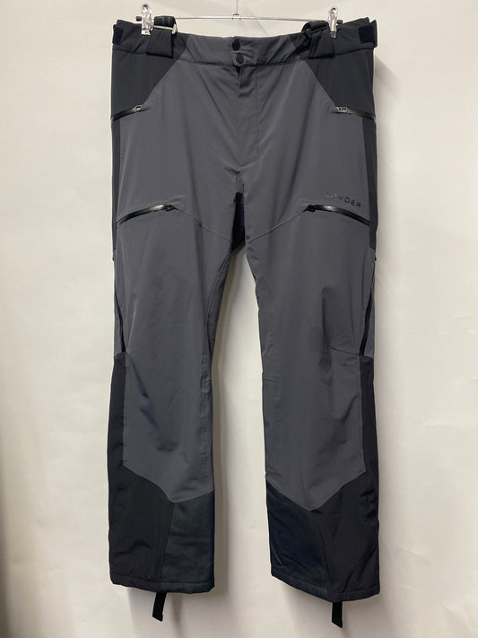 Spyder Grey and Black Primaloft Suspender Salopettes XXL