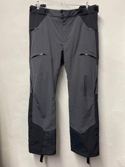 Spyder Grey and Black Primaloft Suspender Salopettes XXL