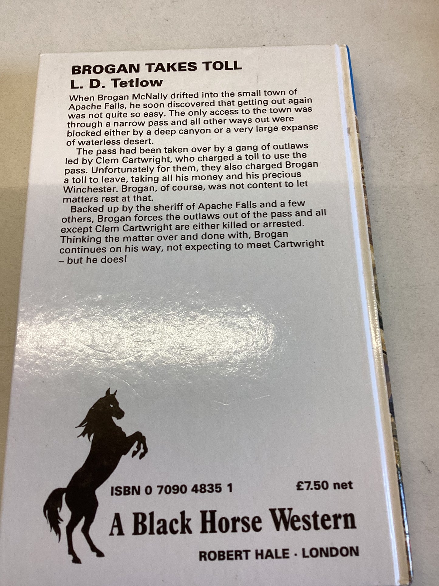 Brogan Takes Toll L D Tetlow A Black Horse Western