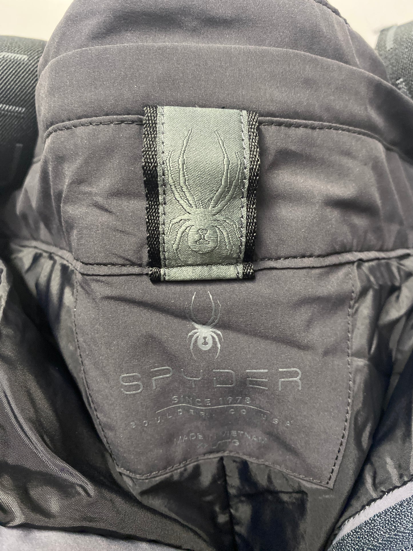 Spyder Grey and Black Primaloft Suspender Salopettes XXL