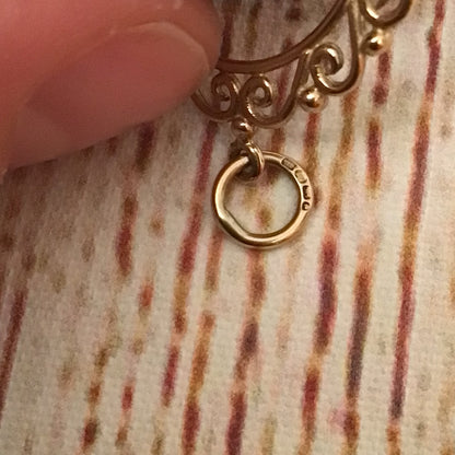 Vintage 9ct Gold 375 Onyx, Bloodstone, Carnelian Stone Spinning Fob Pendant