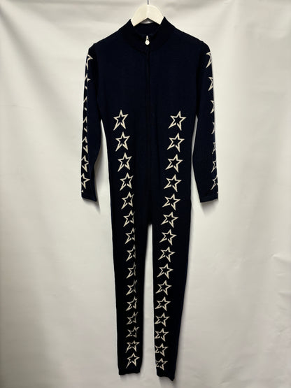 Perfect Moment Navy and White Merino Wool Star II Base Layer Suit 14 Yrs BNWT