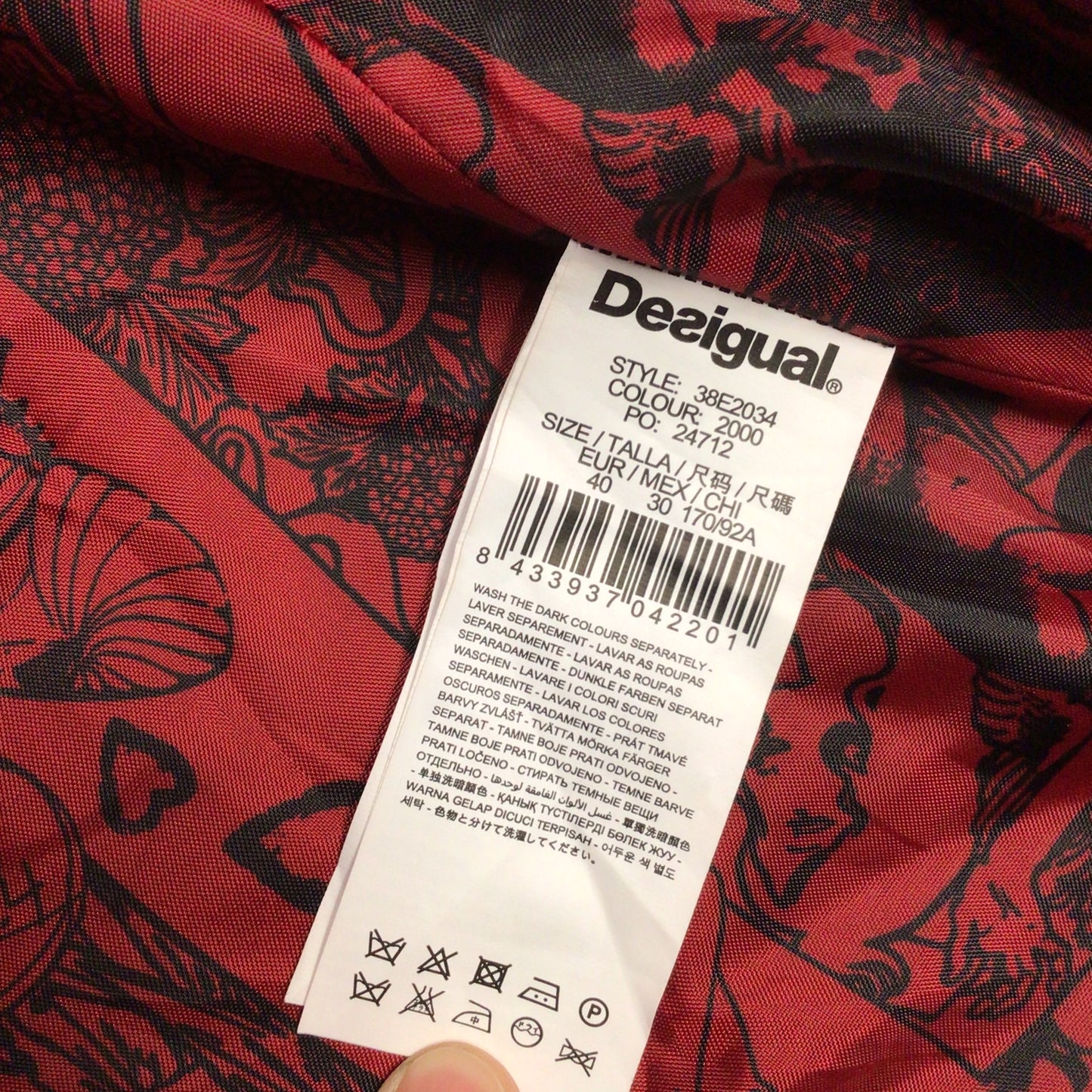 Desigual Black 38E2034 Wool Blend Coat Size 40