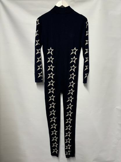 Perfect Moment Navy and White Merino Wool Star II Base Layer Suit 14 Yrs BNWT