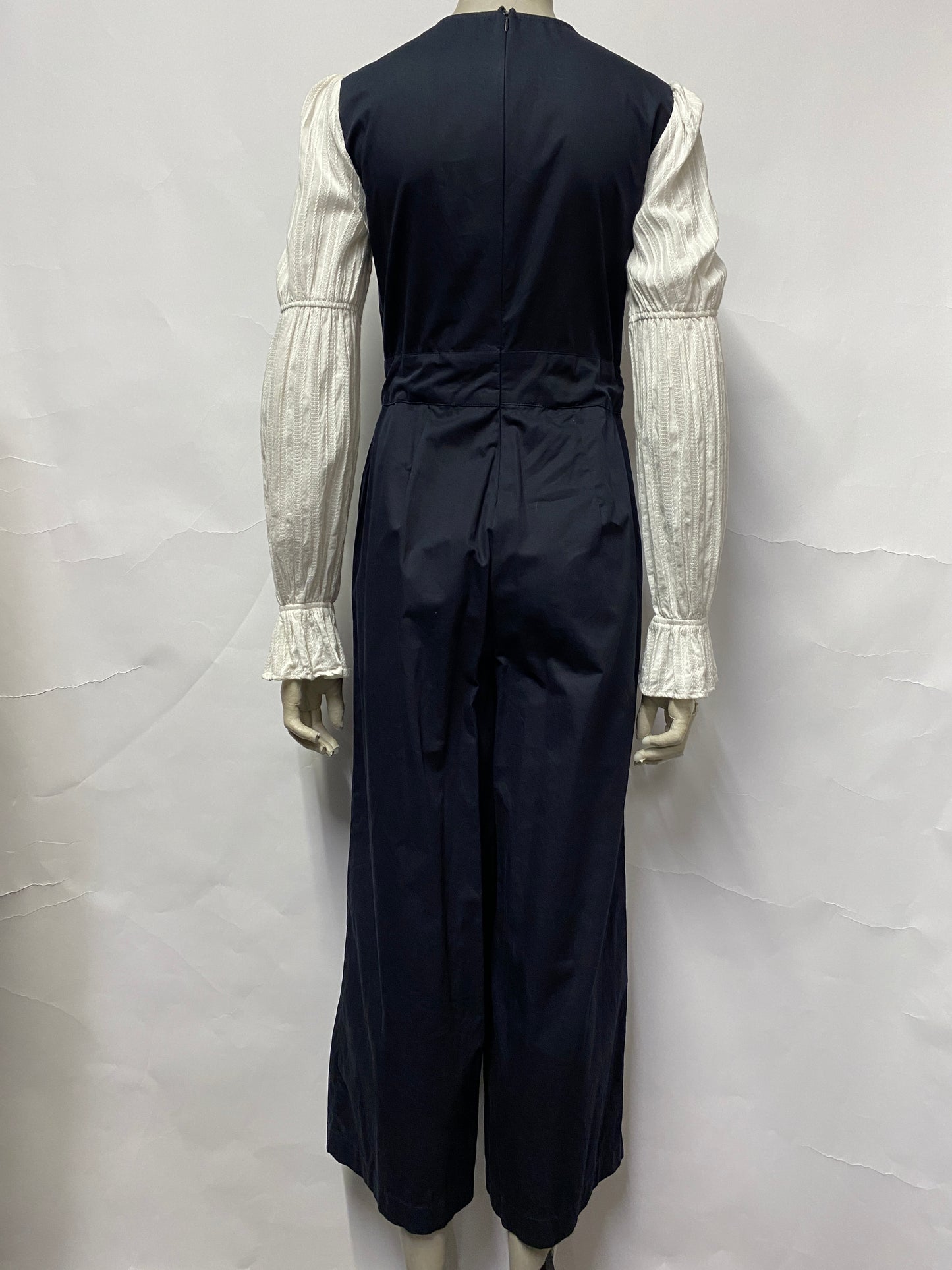 English Factory Navy and White Jumpsuit Small