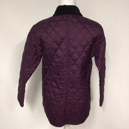 Barbour Purple Shaped Liddesdale Quilted Jacket Size 10