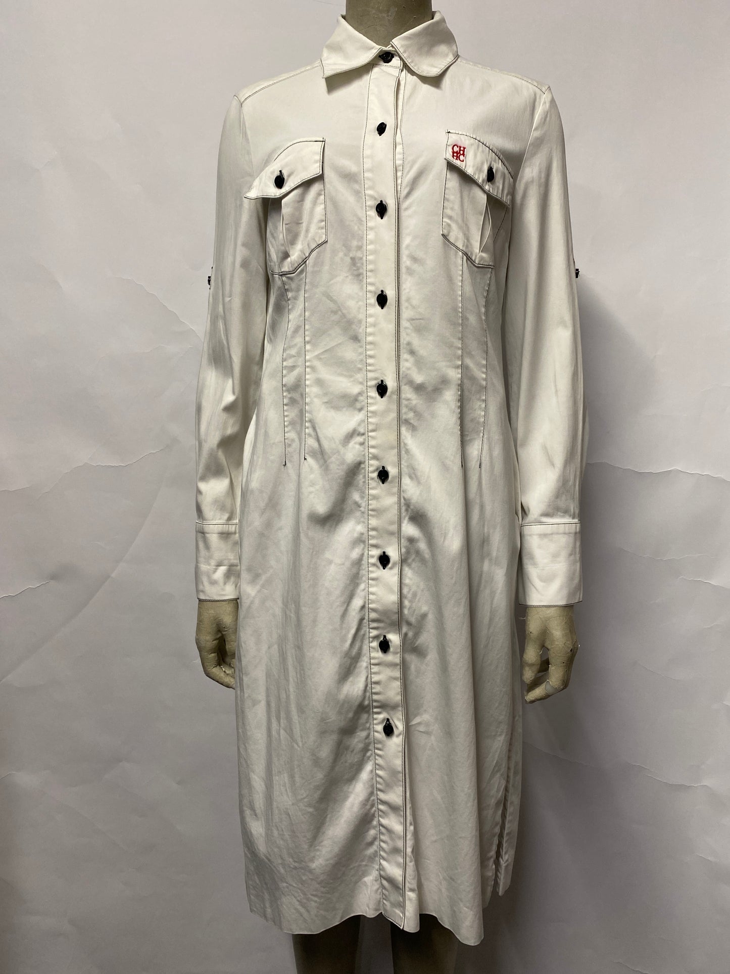 Carolina Herrera White Midi Shirt Dress 10