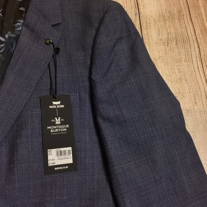 BNWT Montague Burton Blue Wool Blend Blazer Jacket RRP £100 Size 42R