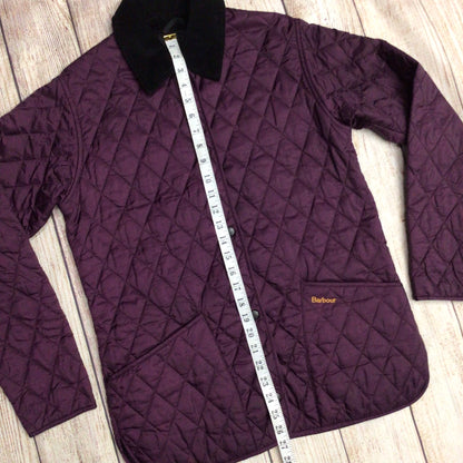 Barbour Purple Shaped Liddesdale Quilted Jacket Size 10