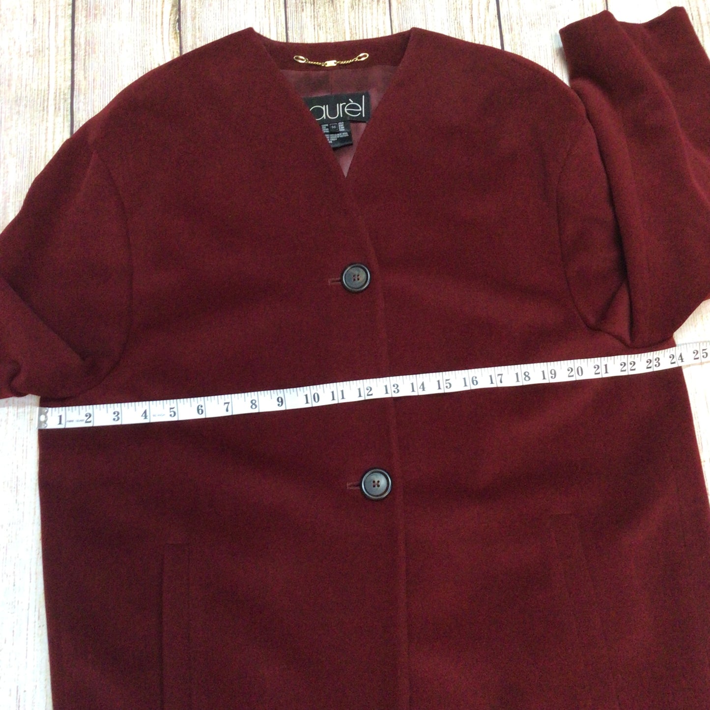 Vintage Laurèl Red Wool & Mohair 2 Piece Skirt Jacket Size 36-40