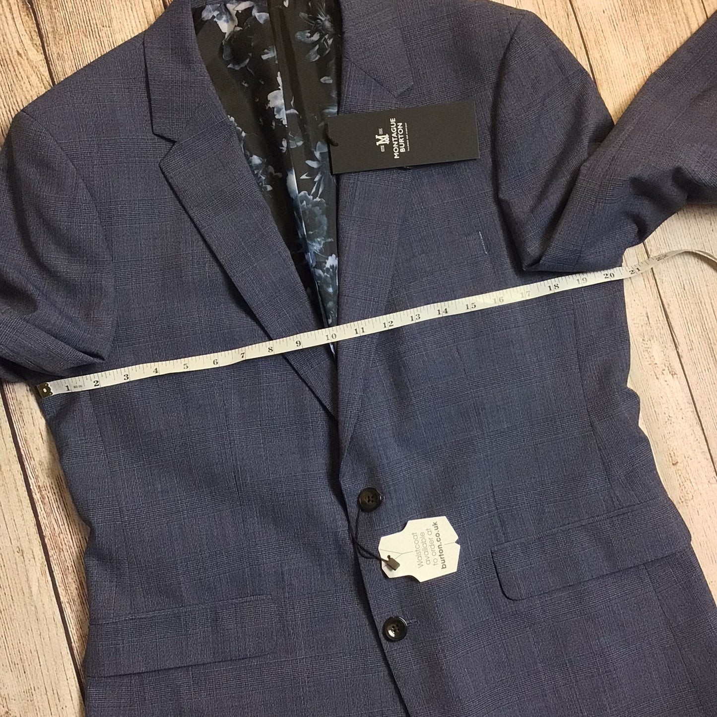 BNWT Montague Burton Blue Wool Blend Blazer Jacket RRP £100 Size 42R