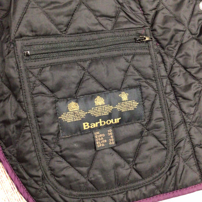 Barbour Purple Shaped Liddesdale Quilted Jacket Size 10