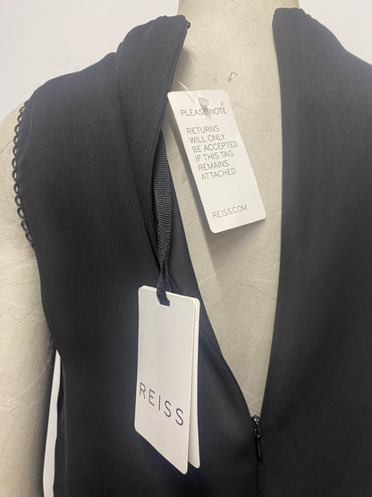 Reiss Black Layered Cage Dress 8 BNWT