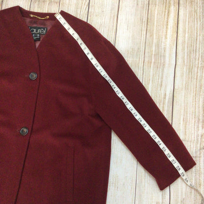 Vintage Laurèl Red Wool & Mohair 2 Piece Skirt Jacket Size 36-40