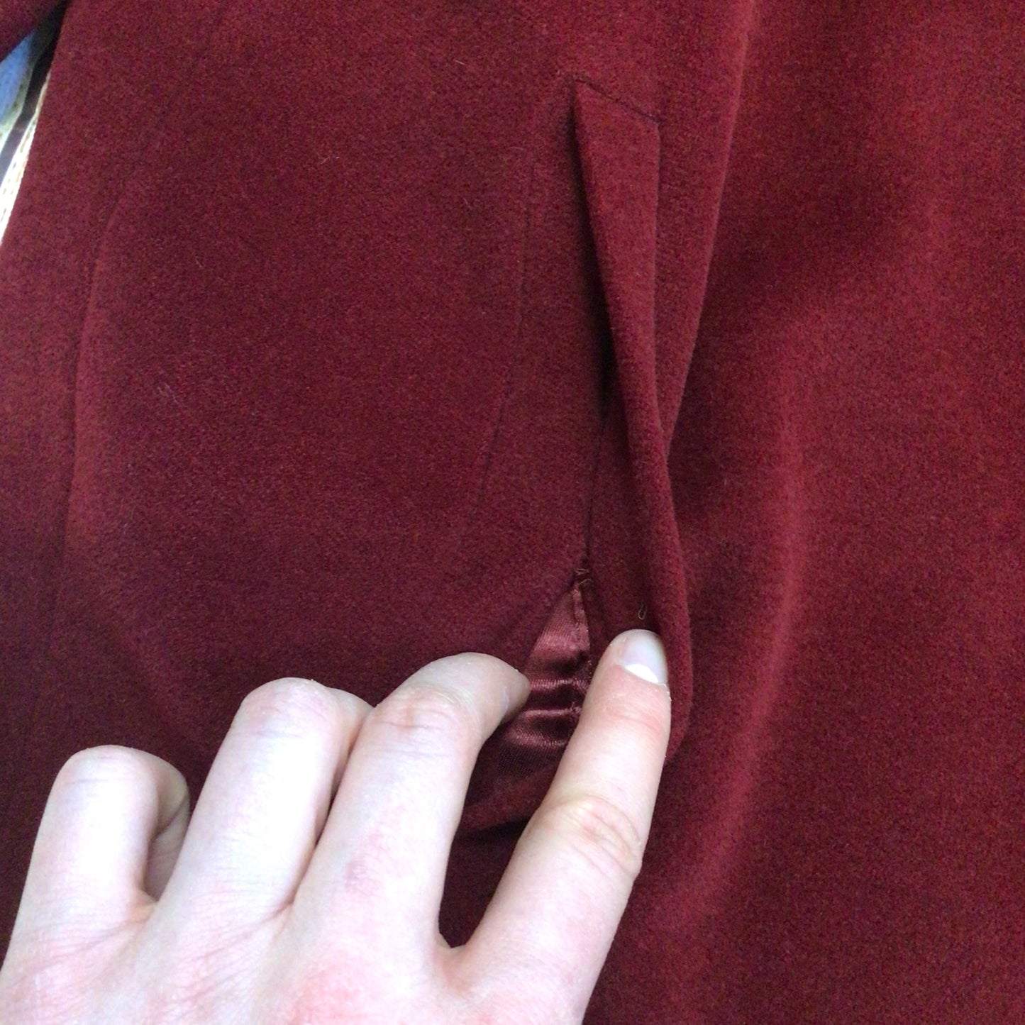 Vintage Laurèl Red Wool & Mohair 2 Piece Skirt Jacket Size 36-40