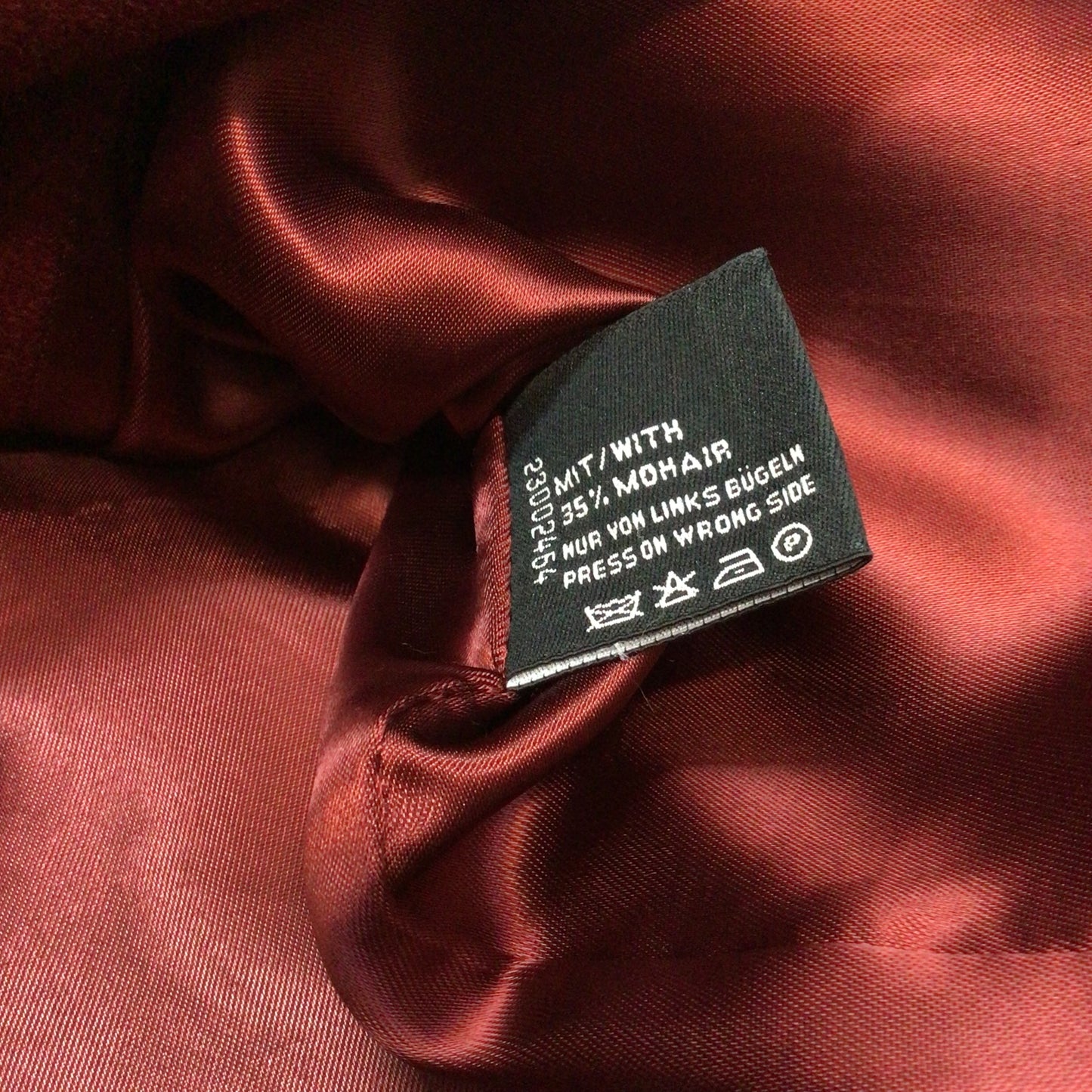 Vintage Laurèl Red Wool & Mohair 2 Piece Skirt Jacket Size 36-40
