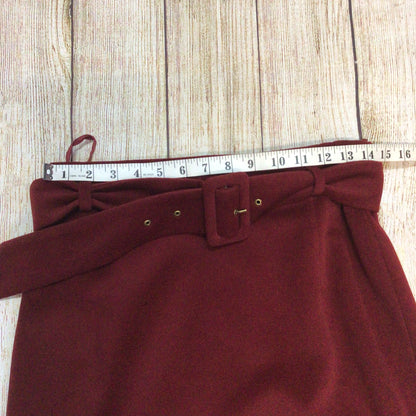 Vintage Laurèl Red Wool & Mohair 2 Piece Skirt Jacket Size 36-40